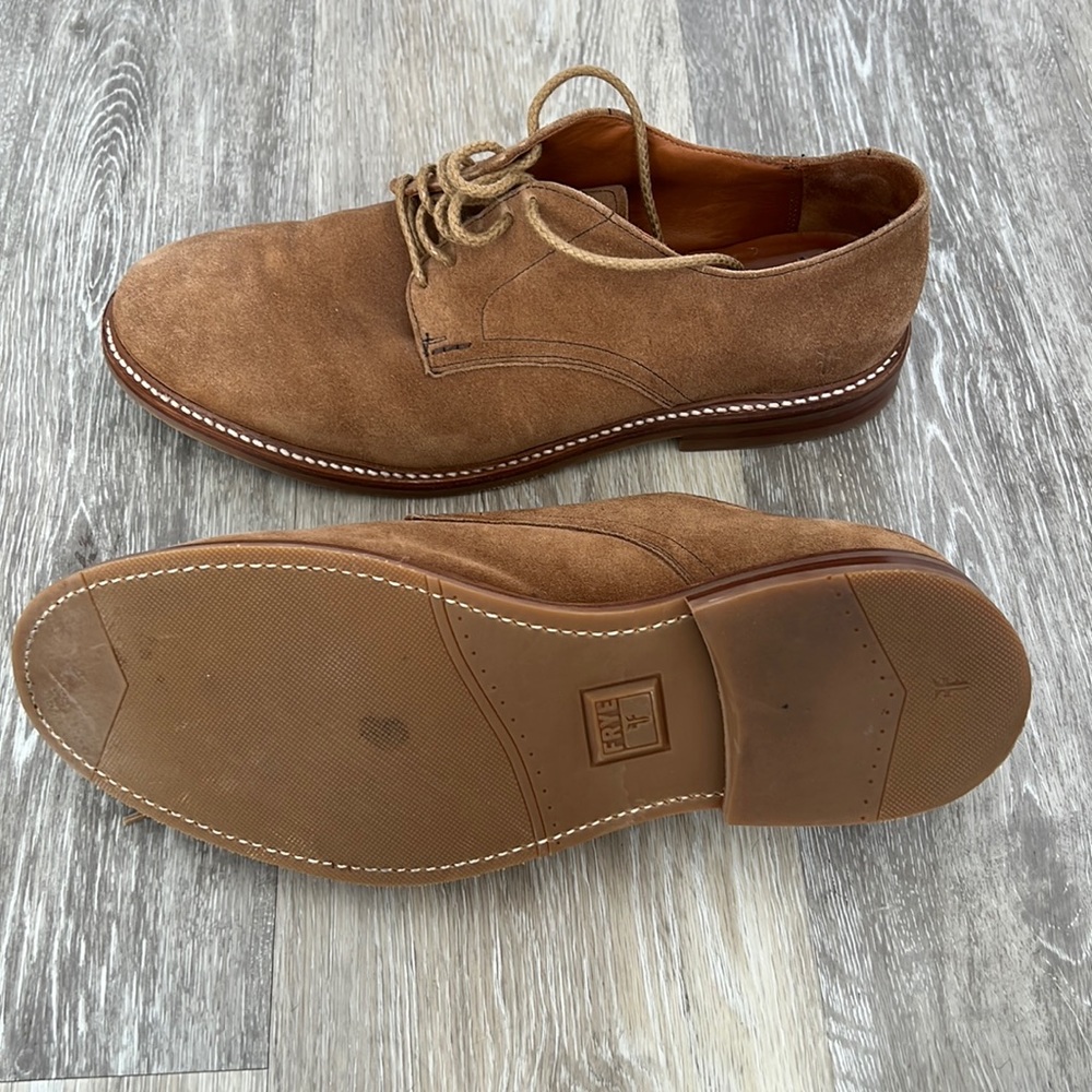Frye caramel brown mens shoes size 12